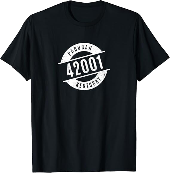 Paducah Kentucky 42001 Zip Code Distressed TShirt Clothing